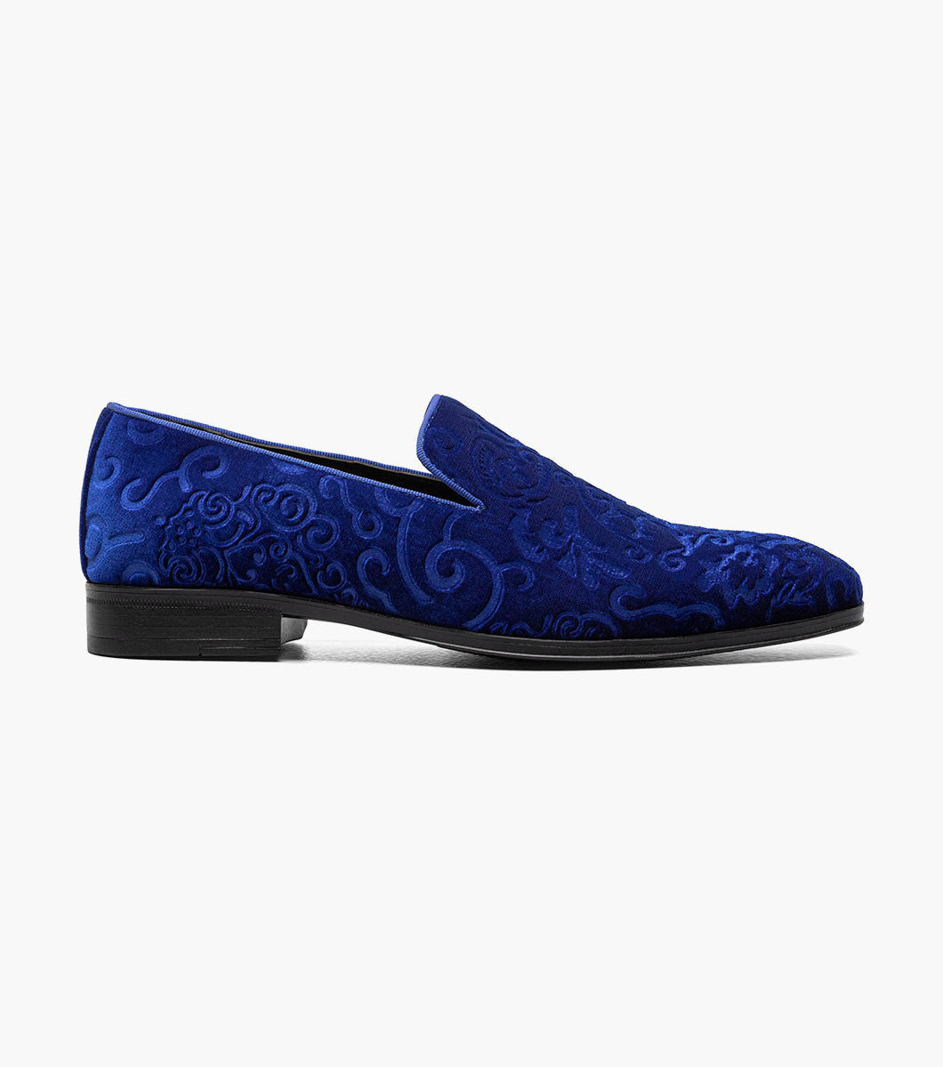 Stacy Adams Saunders Debossed Velour Slip On by Stacy Adams Shoes