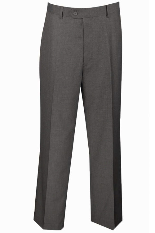 Mens Modern Fit Flat Front Dress Slacks in Burgundy by Vinci
