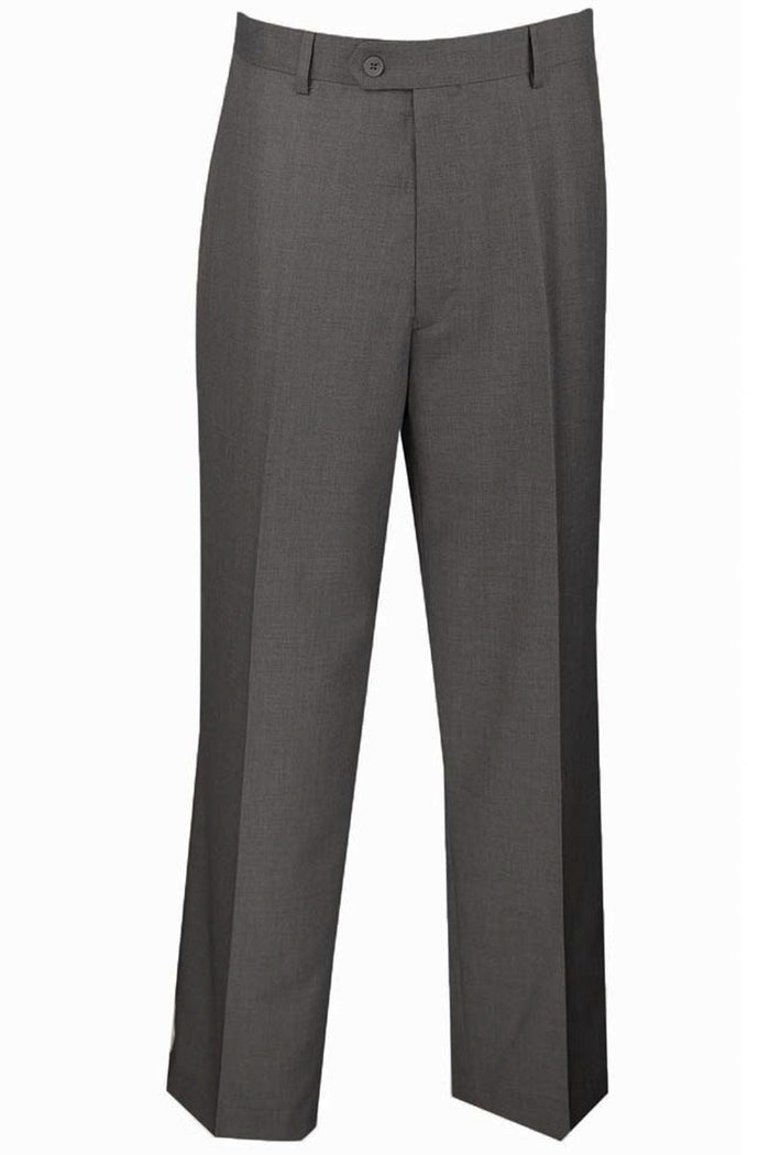 Mens Modern Fit Flat Front Dress Slacks in Burgundy by Vinci