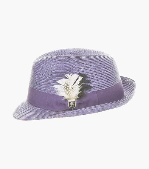 BELMONT FEDORA Poly Braid Pinch Front Hat