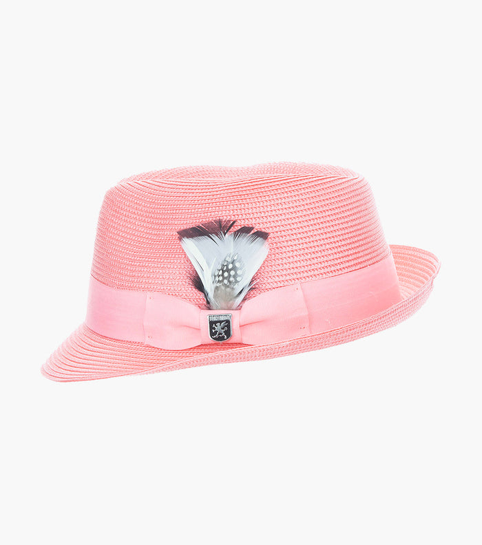 BELMONT FEDORA Poly Braid Pinch Front Hat
