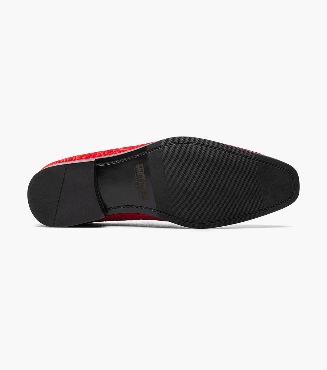 Stacy Adams Saunders Debossed Velour Slip On by Stacy Adams Shoes