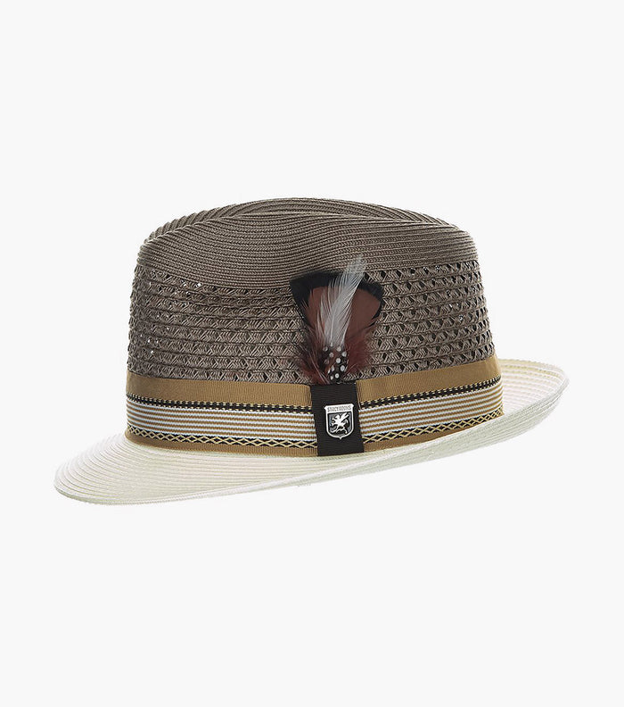JALEN FEDORA Poly Braided Pinch Front Hat
