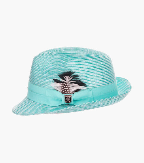 BELMONT FEDORA Poly Braid Pinch Front Hat