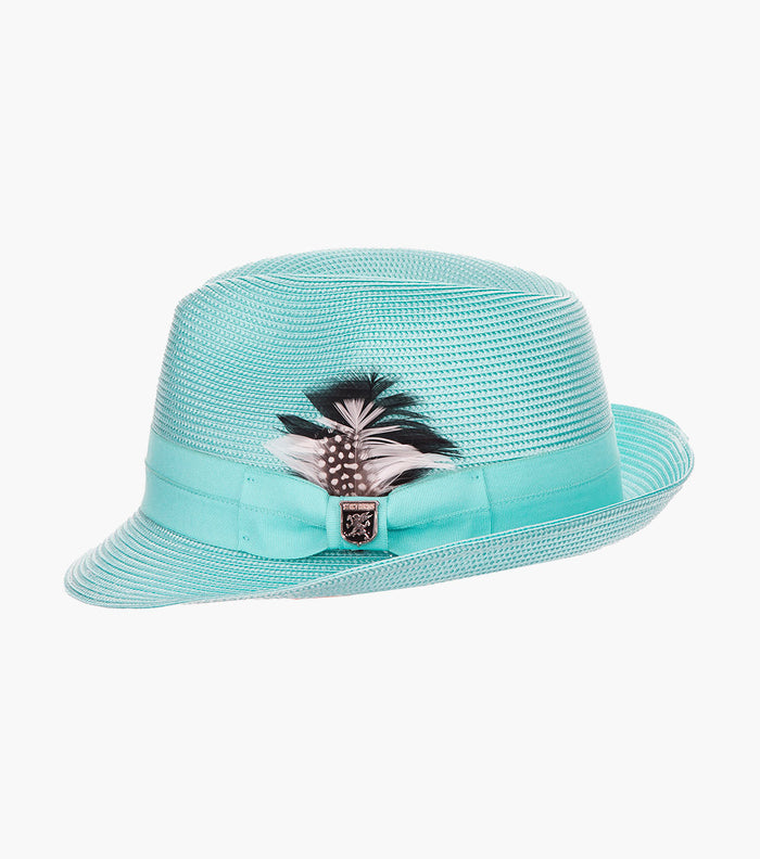 BELMONT FEDORA Poly Braid Pinch Front Hat
