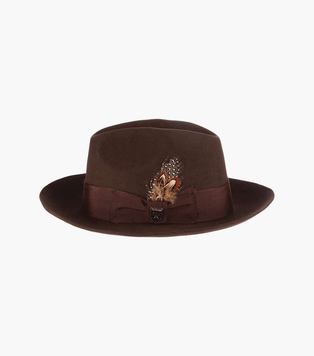 AUGUST FEDORA Wool Felt Pinch Front Hat