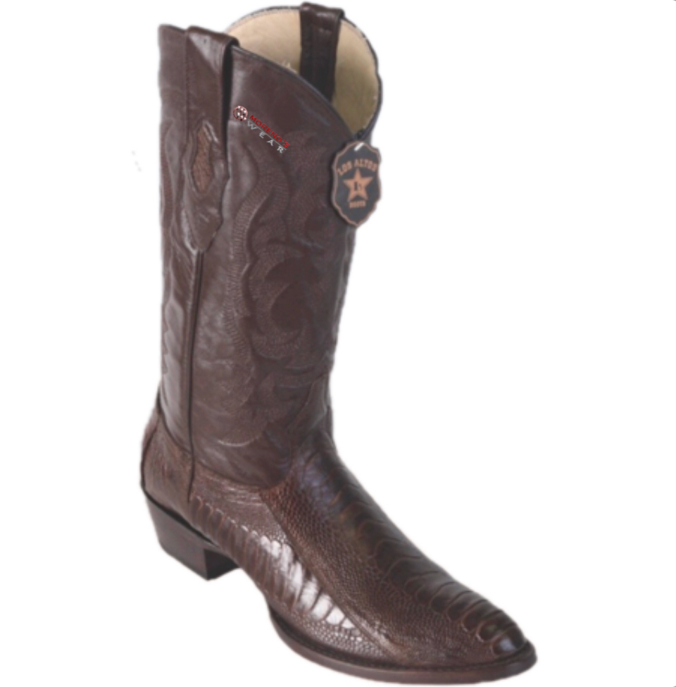 Men's Los Altos Ostrich Leg Boots Medium Round Toe