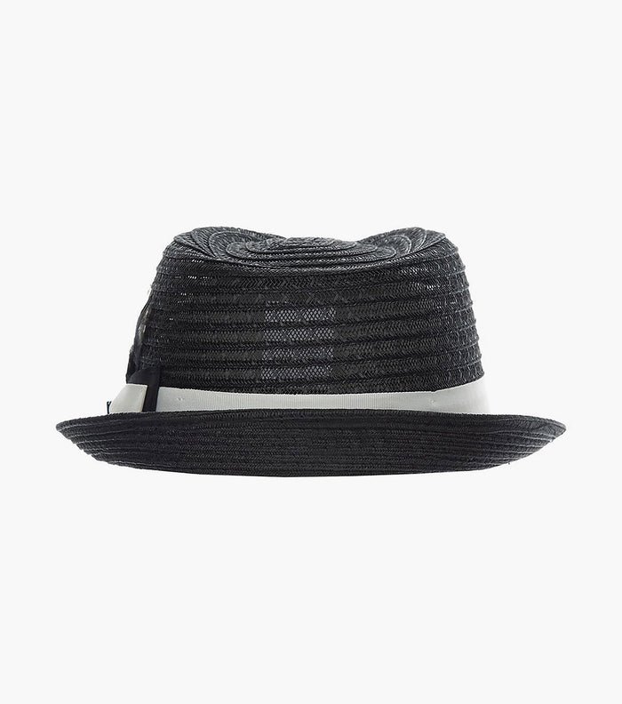 ZAYLEN FEDORA Paper Braided Pinch Front Hat