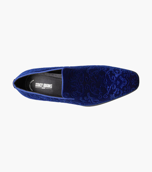 Stacy Adams Saunders Debossed Velour Slip On by Stacy Adams Shoes
