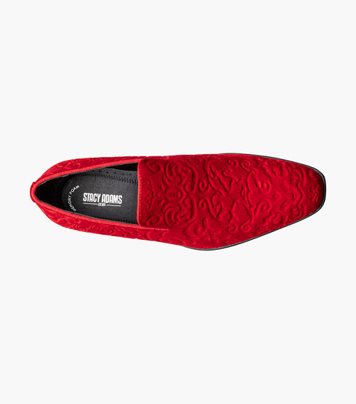 Stacy Adams Saunders Debossed Velour Slip On by Stacy Adams Shoes
