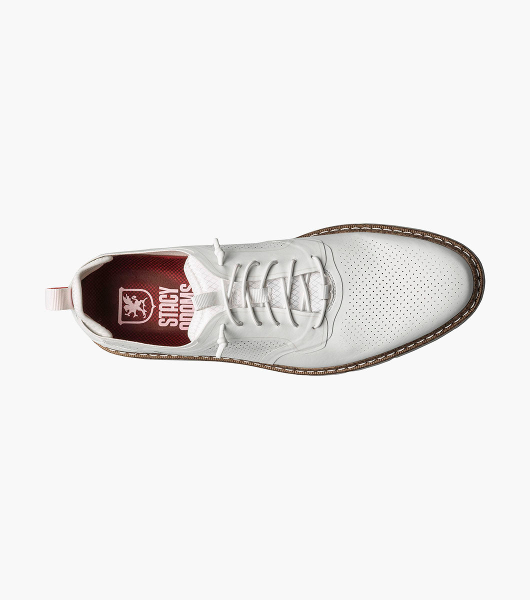 SYNCHRO Plain Toe Elastic Lace Up