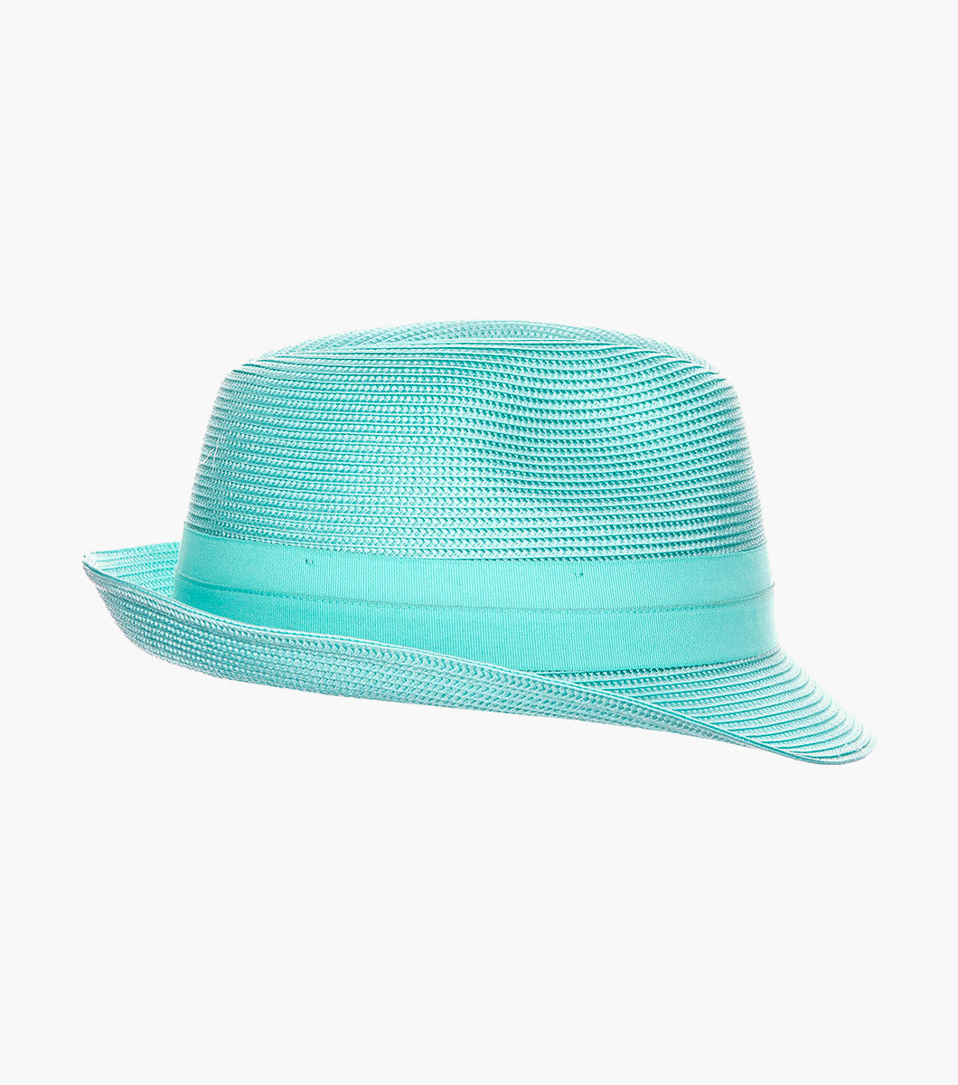 BELMONT FEDORA Poly Braid Pinch Front Hat