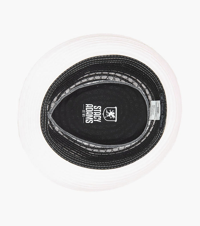 ZAYLEN FEDORA Paper Braided Pinch Front Hat