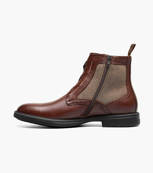 THOMPSON Plain Toe Elastic Lace Boot