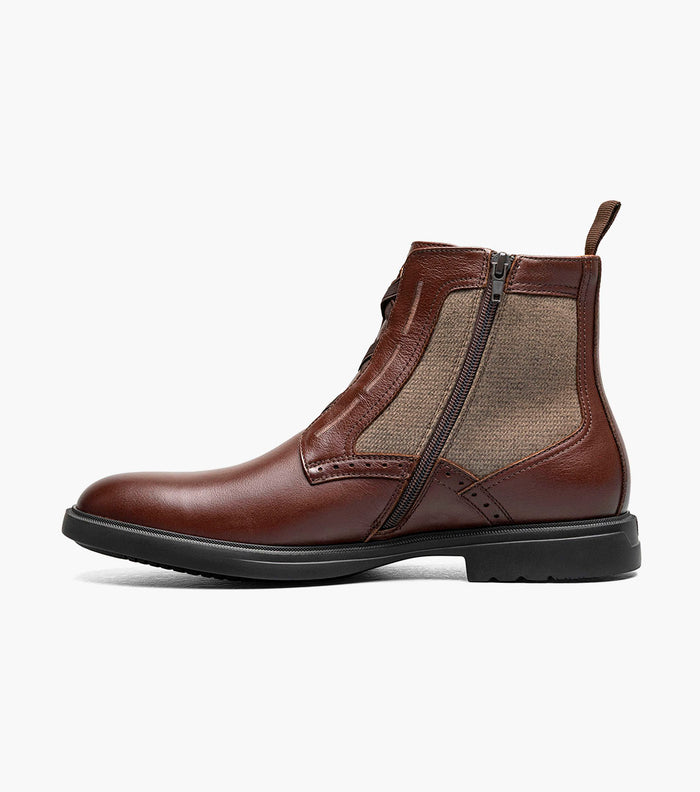 THOMPSON Plain Toe Elastic Lace Boot