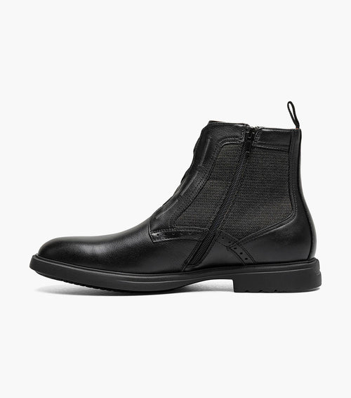 THOMPSON Plain Toe Elastic Lace Boot