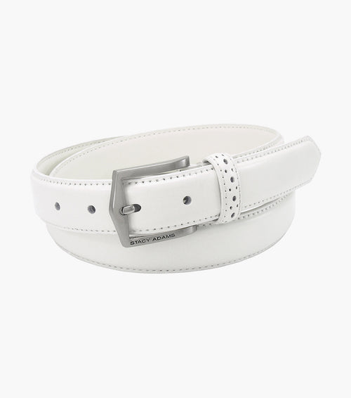 Stacy Adams Pinseal Perf Strap Genuine Leather Belt by Stacy Adams Shoes