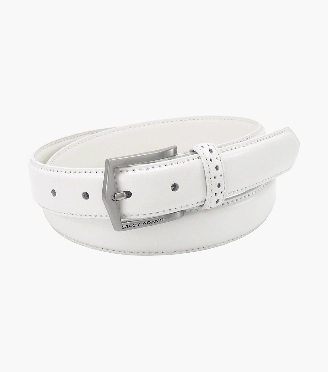 Stacy Adams Pinseal Perf Strap Genuine Leather Belt by Stacy Adams Shoes