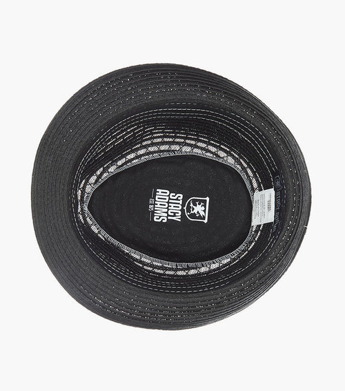 ZAYLEN FEDORA Paper Braided Pinch Front Hat