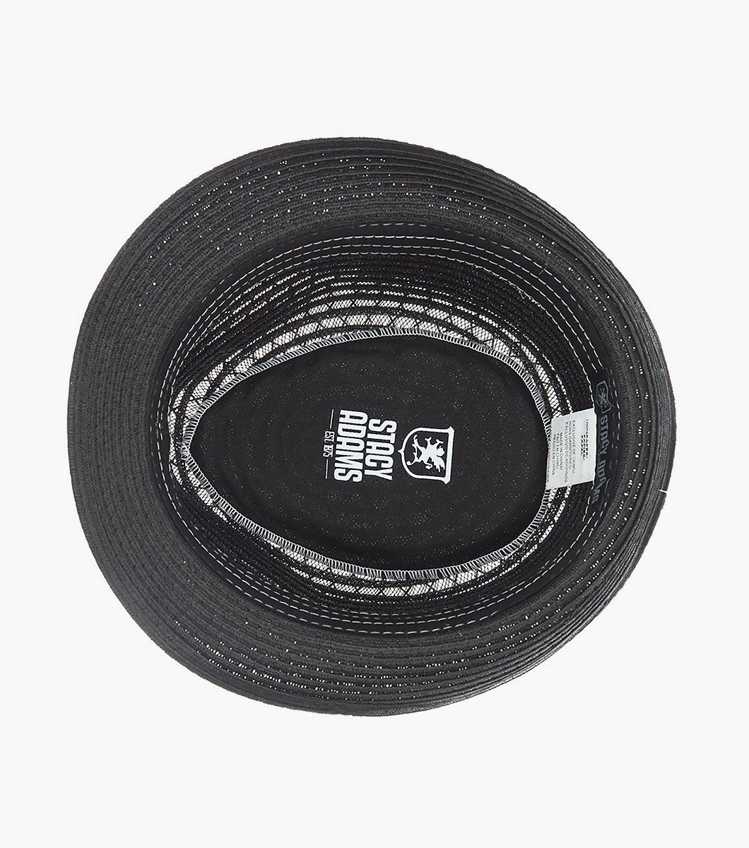 ZAYLEN FEDORA Paper Braided Pinch Front Hat