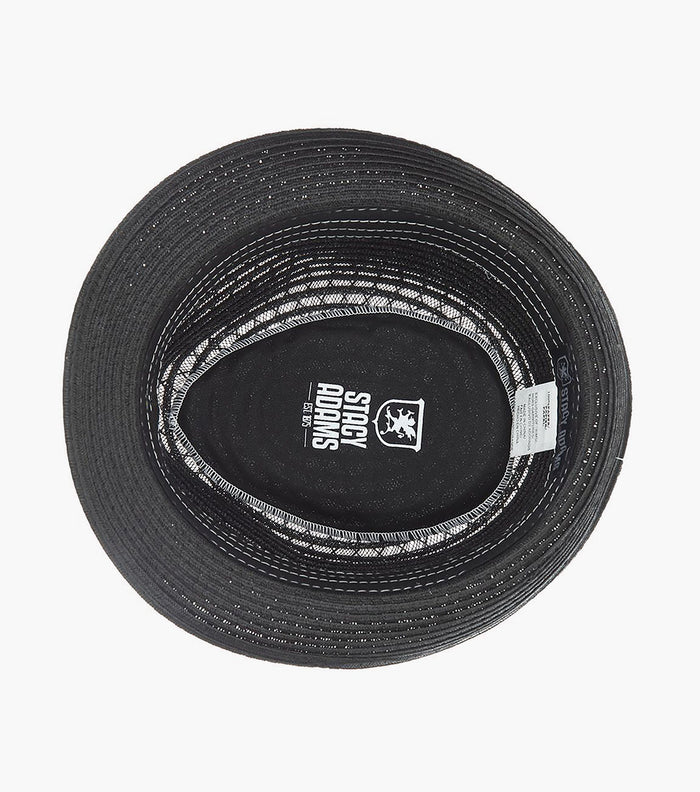 ZAYLEN FEDORA Paper Braided Pinch Front Hat