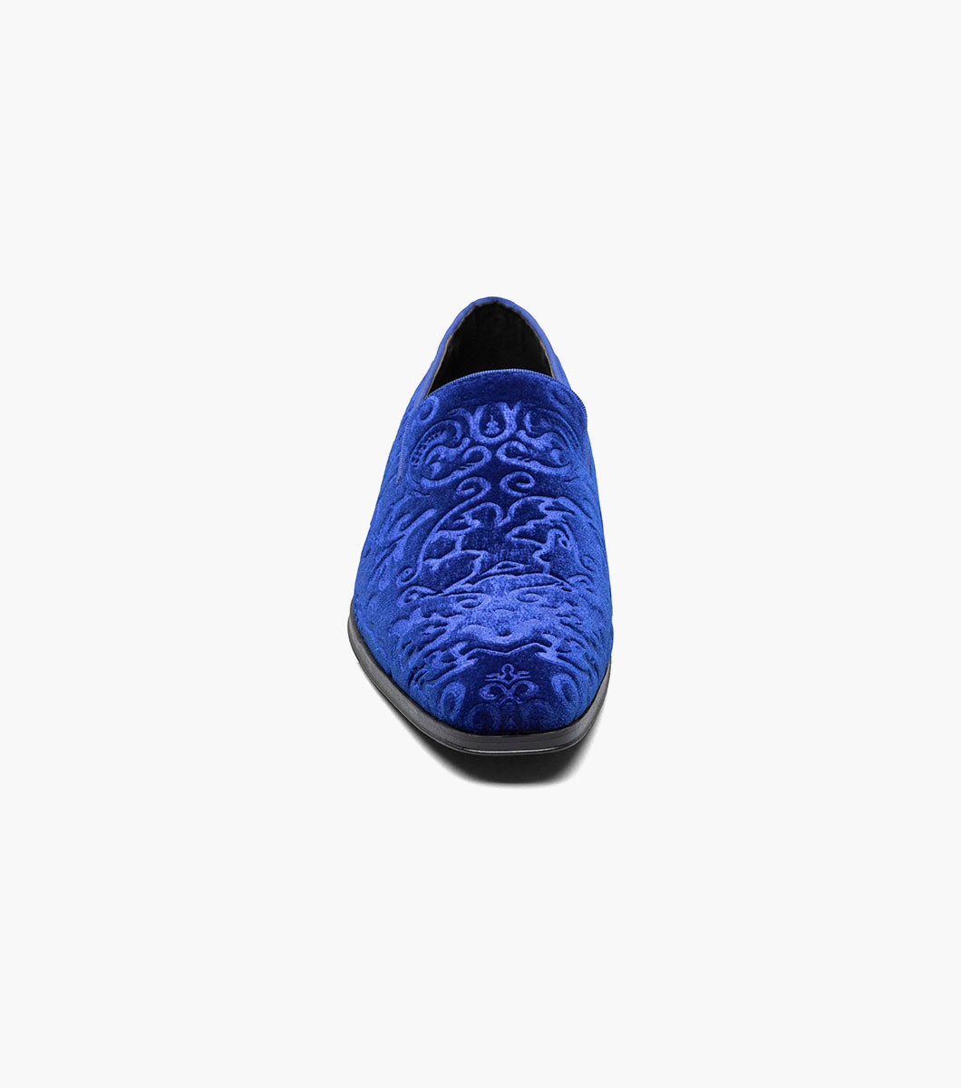 Stacy Adams Saunders Debossed Velour Slip On by Stacy Adams Shoes