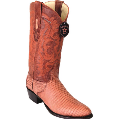 Men's Los Altos Teju Lizard (Greasy Finish) Boots Round Toe