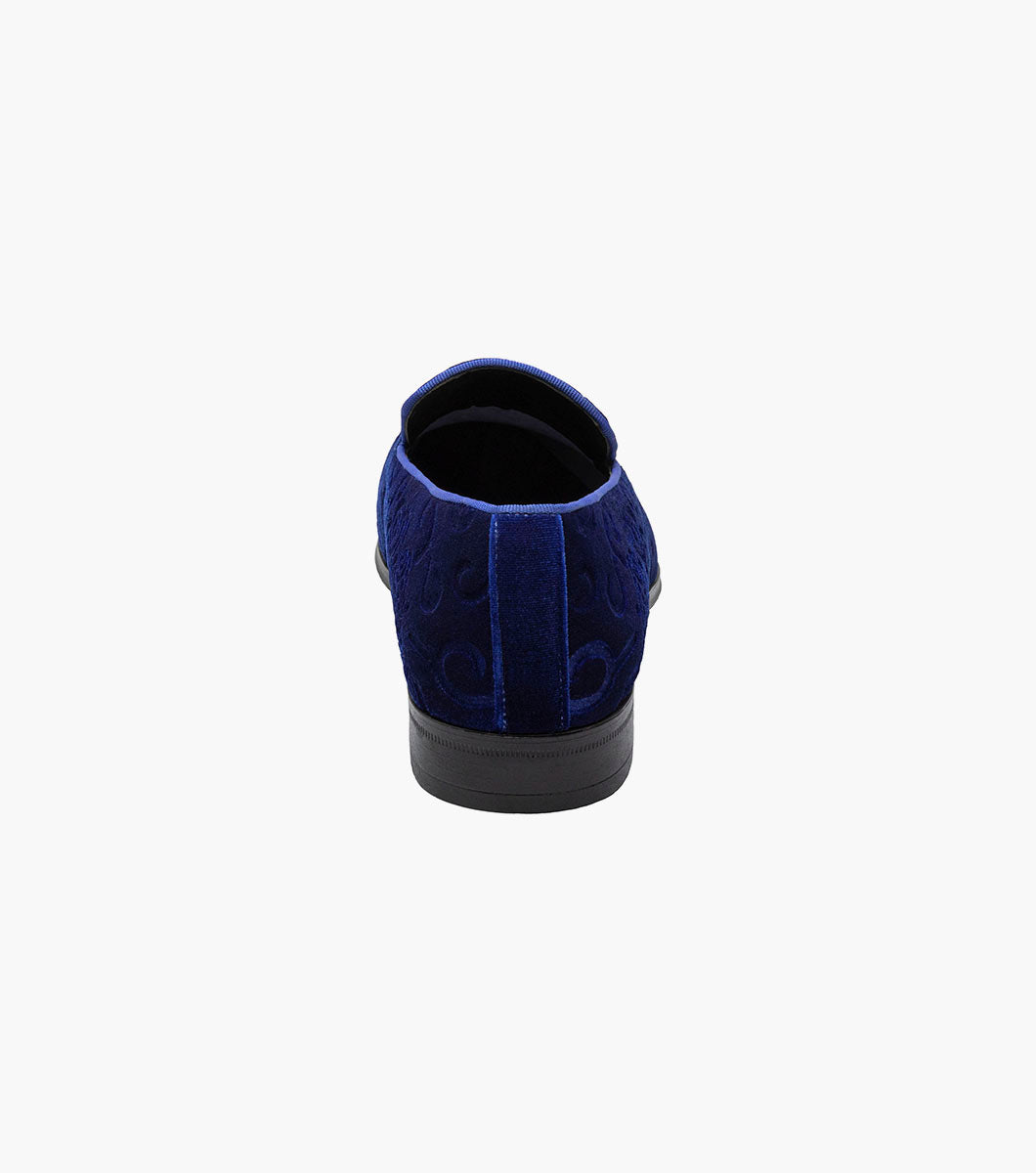 Stacy Adams Saunders Debossed Velour Slip On by Stacy Adams Shoes