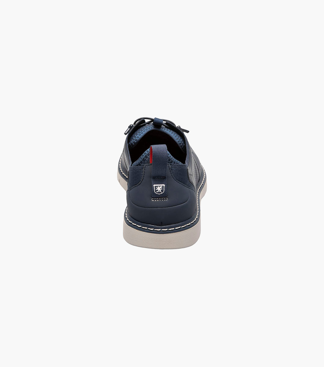 SYNCHRO Plain Toe Elastic Lace Up