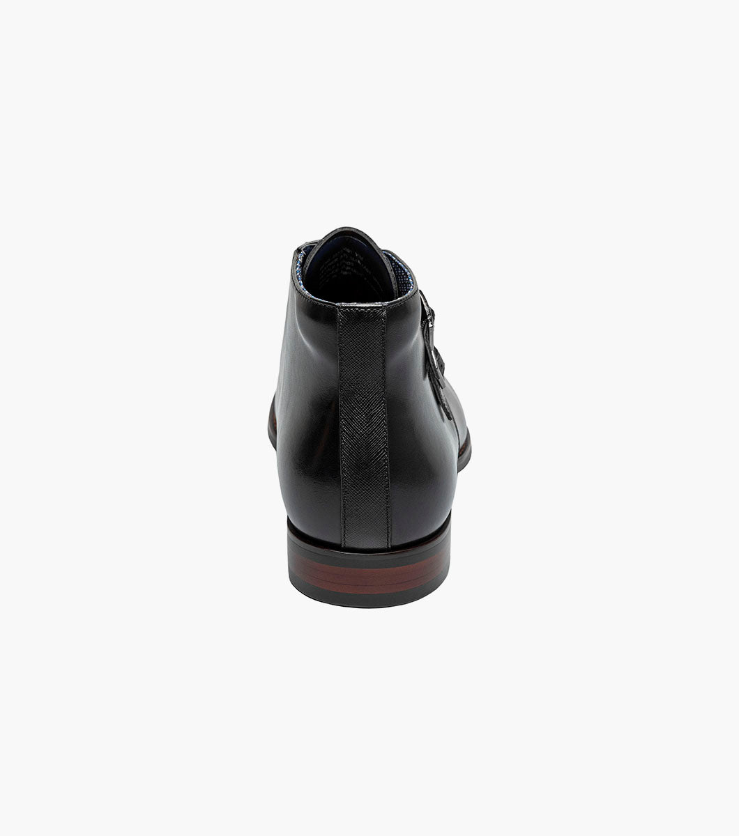 KAIUS Plain Toe Double Monk Strap Boot