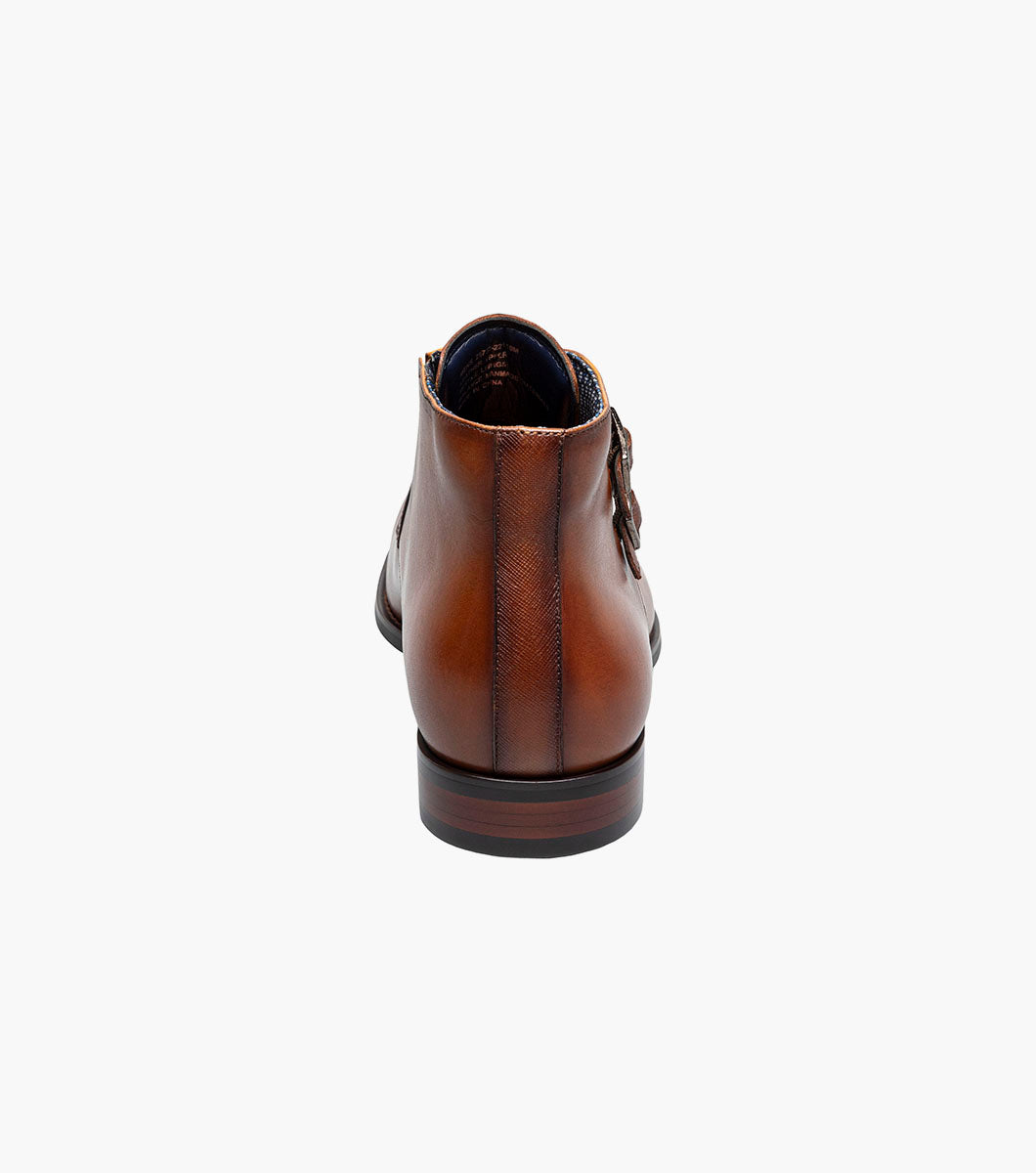 KAIUS Plain Toe Double Monk Strap Boot