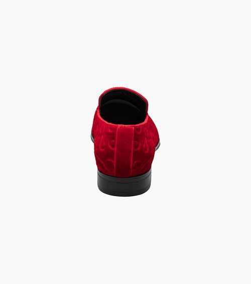 Stacy Adams Saunders Debossed Velour Slip On by Stacy Adams Shoes