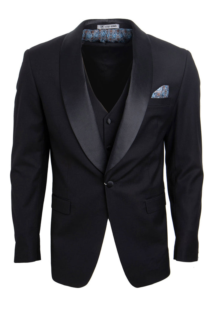 Elevate Your Special Day: Stacy Adams Men's Black Tuxedo for Weddings and Proms