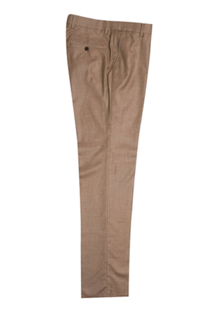 Taupe Sharkskin Stacy Adams Men's 1-Button Suit with Peak Lapel