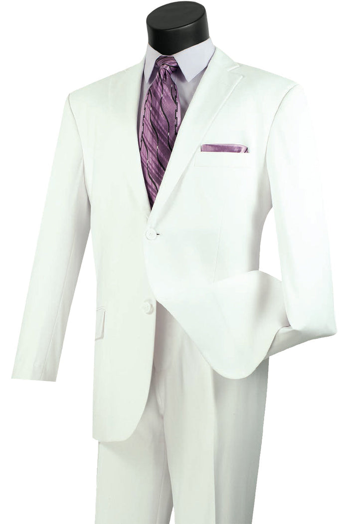 Mens 2 Button Modern Textured Weave Suit in Brown by Vinci
