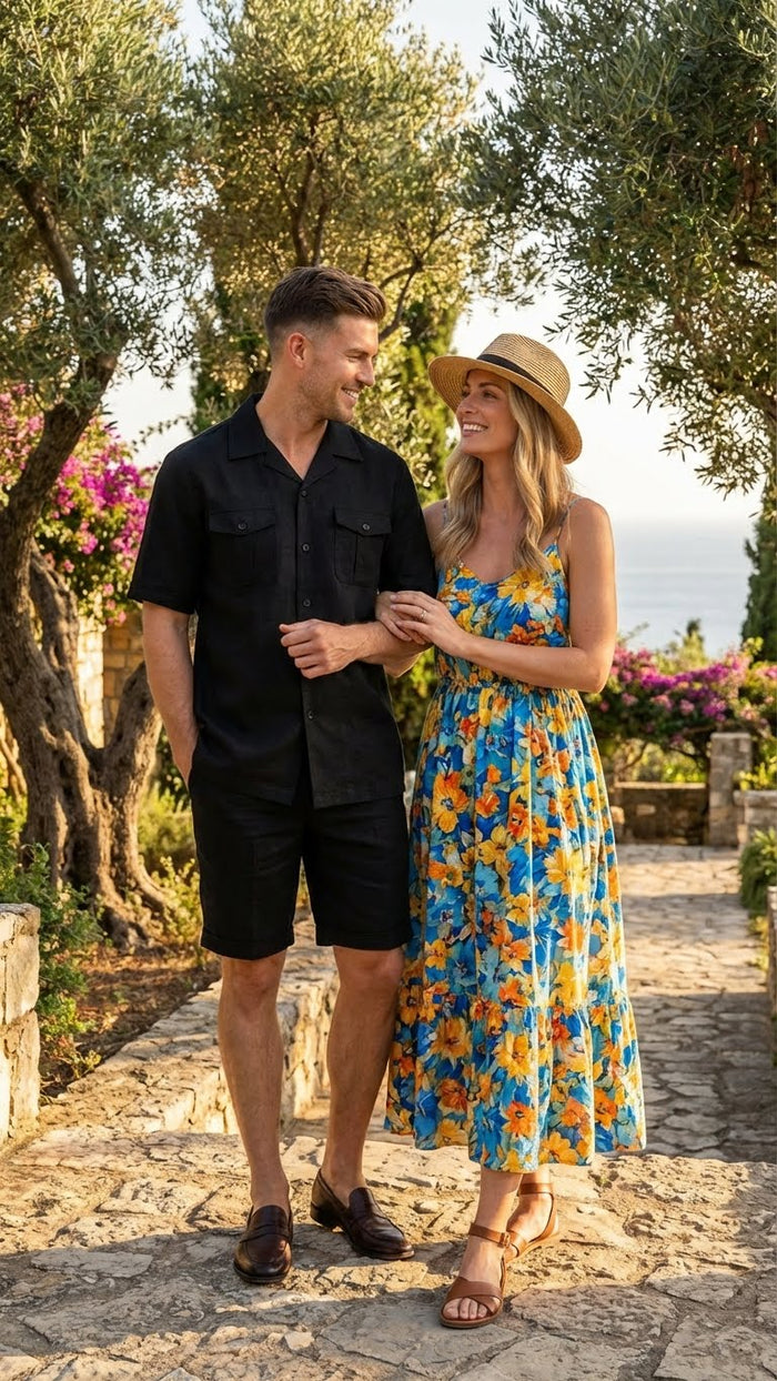 Men’s Black Walking Suit with Short - Classic Leisure and Casual Outfit USA Men's Outlet