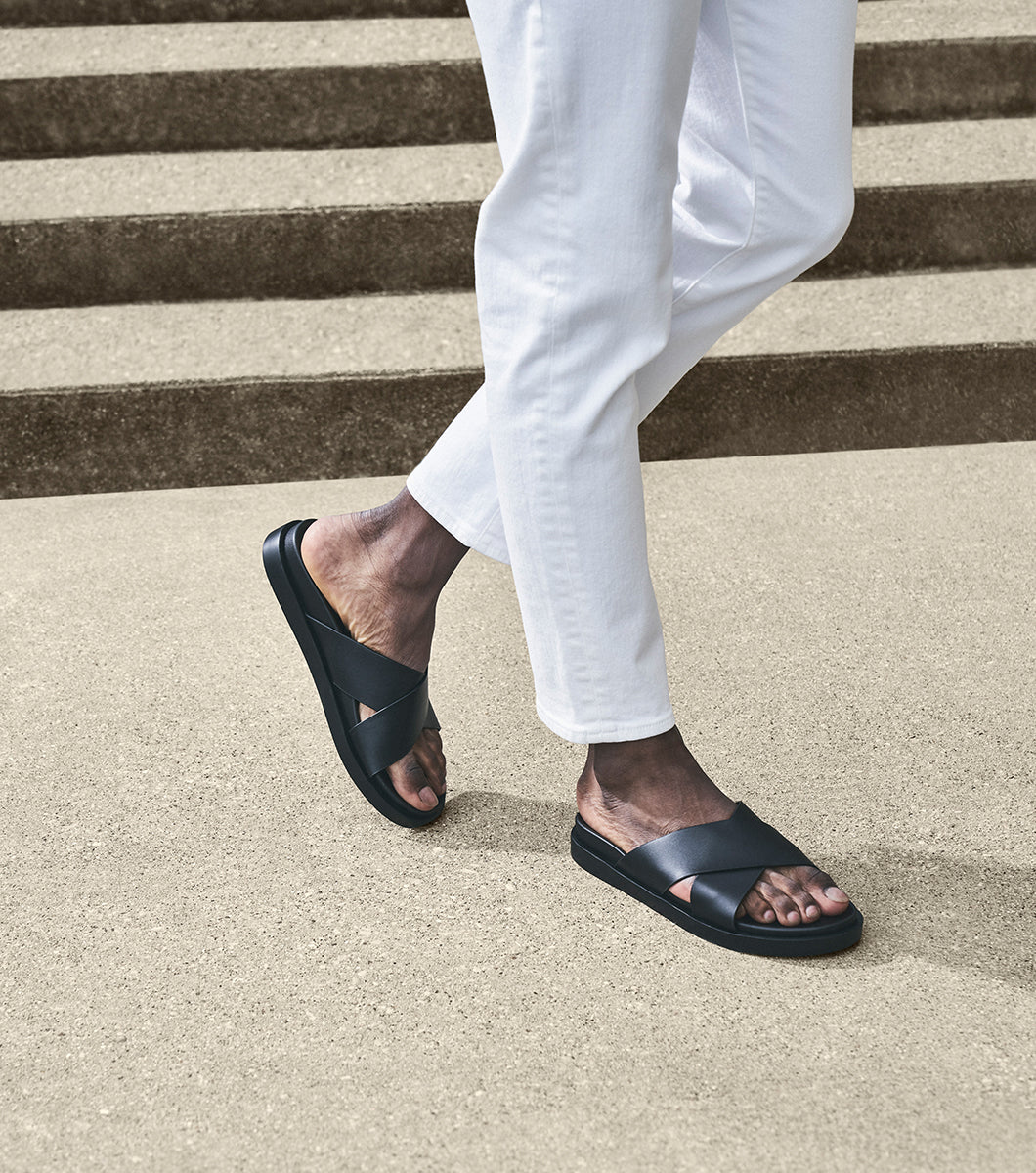 Stacy Adams Montel Cross Strap Slide Sandal by Stacy Adams Shoes