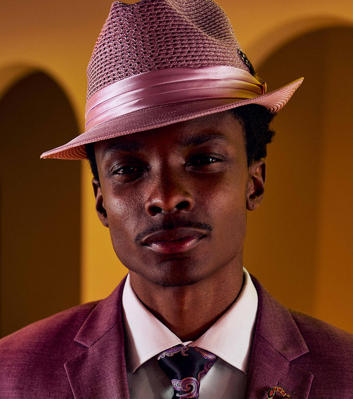 DUBLIN FEDORA Poly Braided Pinch Front Hat