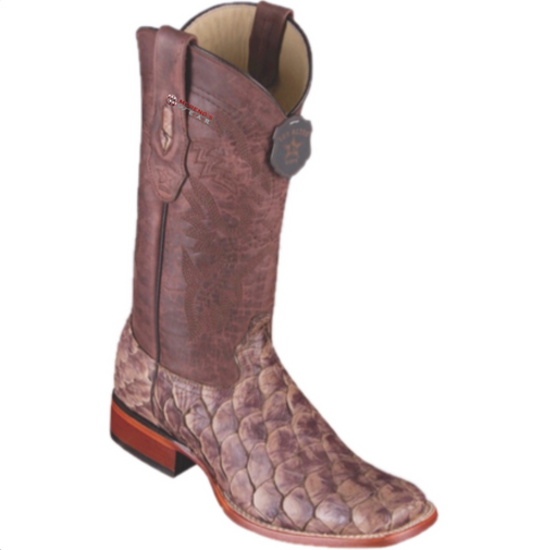 Men's Los Altos Matte Pirarucu Fish Boots Wide Square Toe