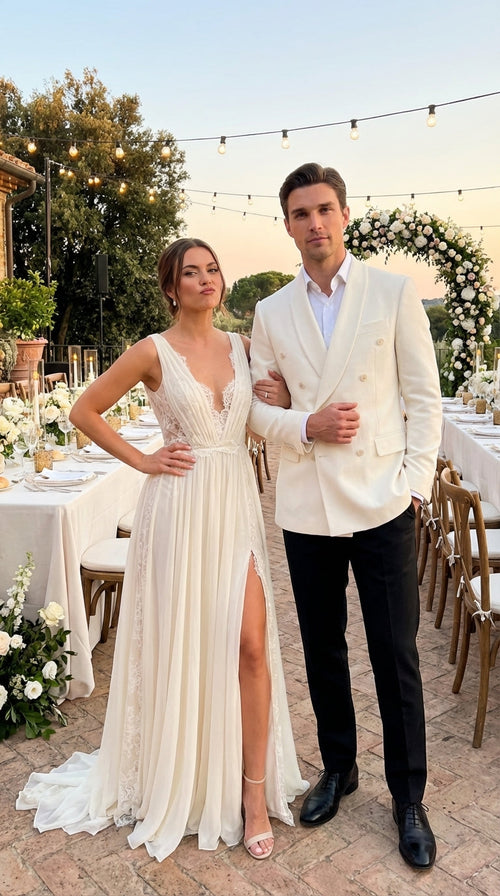 Mens Ivory Dinner Jacket Blazer – Elegant Ivory Cream Off White Formal Blazer Wedding Tuxedo Jacket Evening Wear