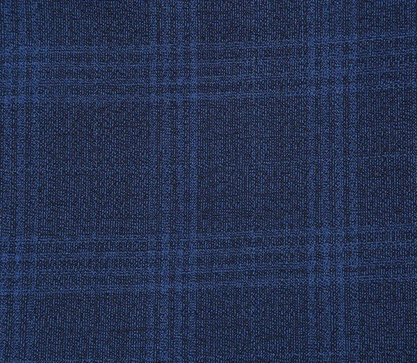 English Laundry 2-Piece Blue Plaid Wool Blend Slim Fit Dress Suit