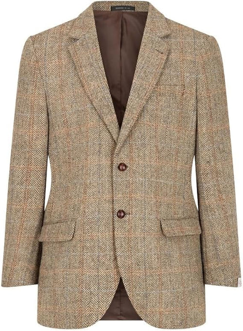 Walker and Hawkes Harris Tweed Blakemore Blazer for Men - Hand-Woven Wool Tweed Jacket with Polyester Lining, Regular Fit USA Men's Outlet