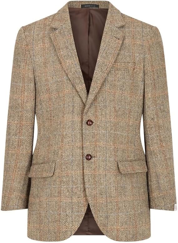 Walker and Hawkes Harris Tweed Blakemore Blazer for Men - Hand-Woven Wool Tweed Jacket with Polyester Lining, Regular Fit USA Men's Outlet
