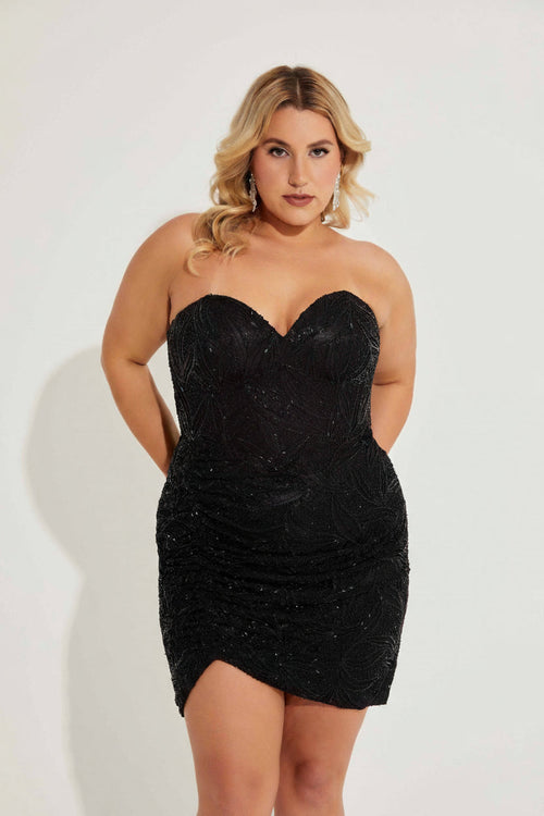 Primavera Couture 14068 - Beaded Fitted Cocktail Dress