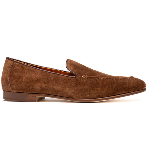 Zelli Bruno Brown Suede Loafer | Handcrafted Italian Dress Shoe