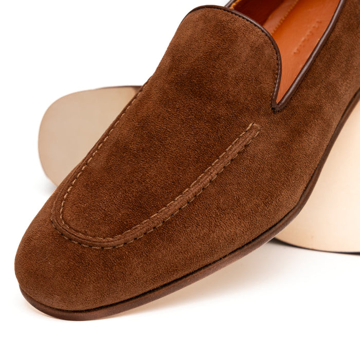 Zelli Bruno Brown Suede Loafer | Handcrafted Italian Dress Shoe