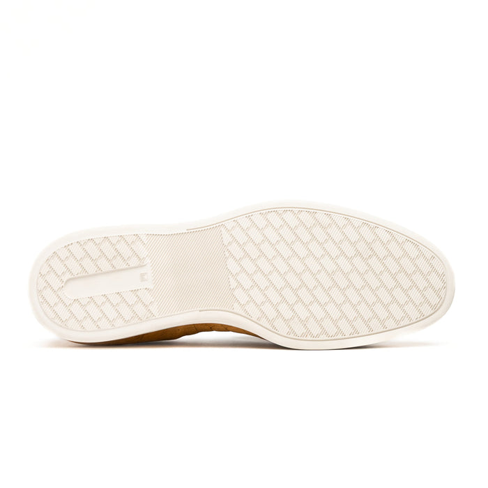 Zelli Livorno Stampata Crocodile Embossed Nubuck Loafer in Cognac