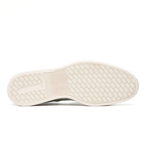 Zelli Livorno Stampata Crocodile-Embossed Nubuck Loafer in Celery