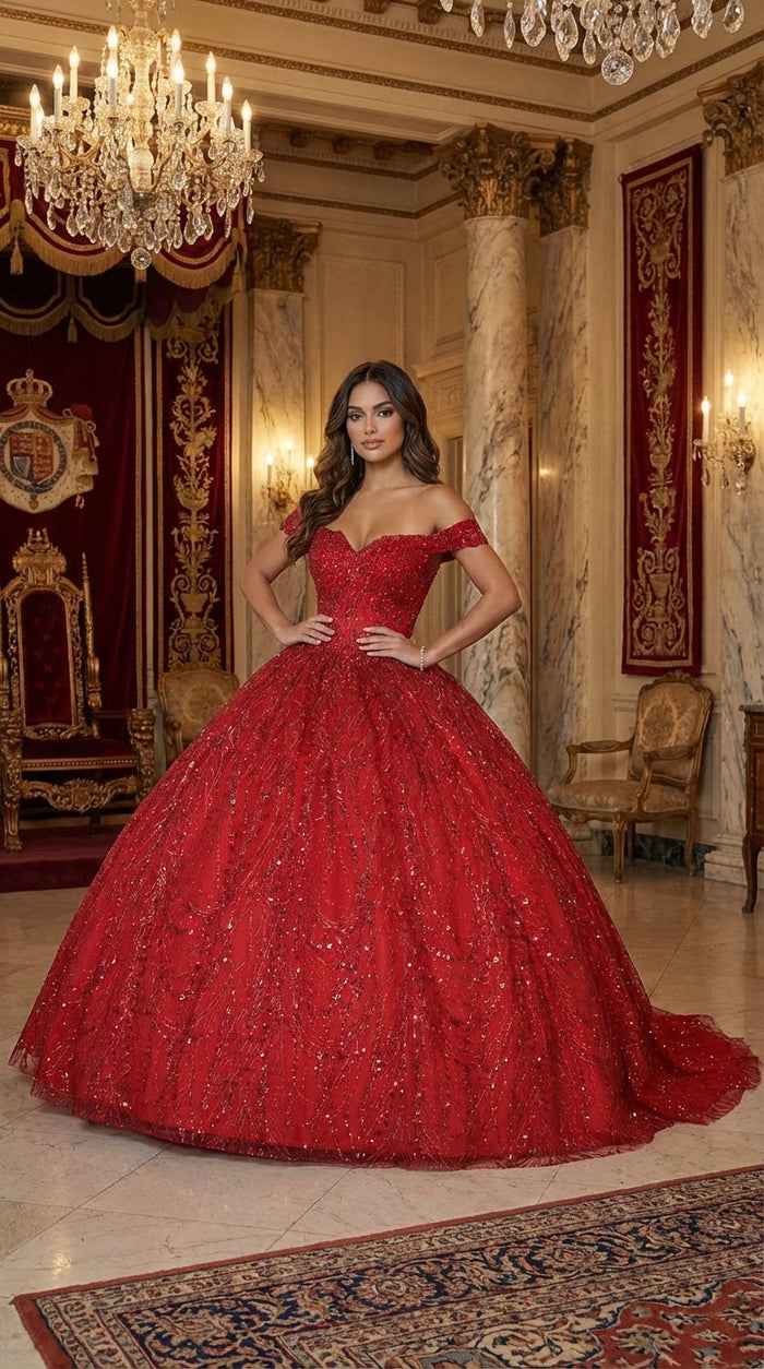 Layla K LK153 Corset Back Embellished Quinceanera Formal Ball Gown