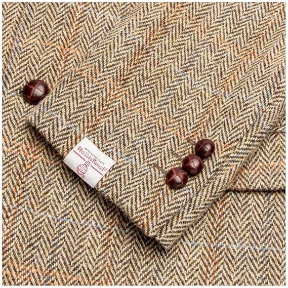 Walker and Hawkes Harris Tweed Blakemore Blazer for Men - Hand-Woven Wool Tweed Jacket with Polyester Lining, Regular Fit USA Men's Outlet